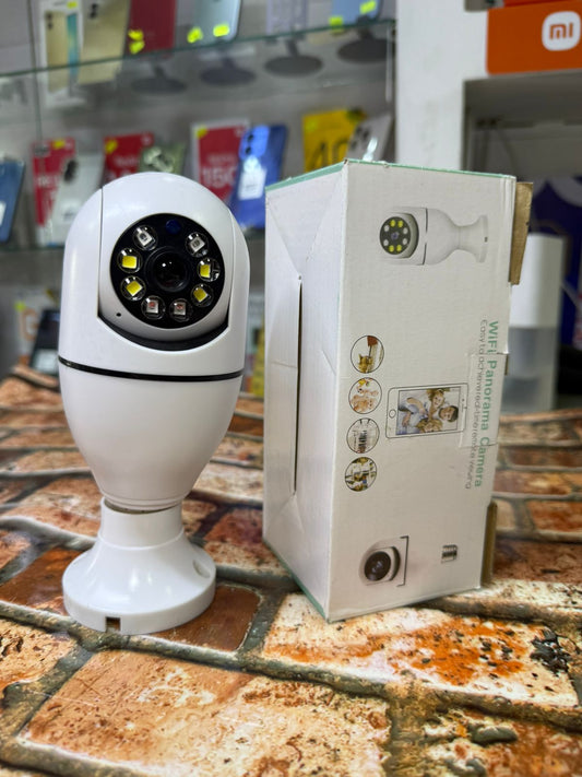 Cámara Bombillo E27 Wi-Fi 5MP con Visión a Color Nocturna, Zoom 4X, Seguimiento Humano y Audio Bidireccional (PTZ 360°)